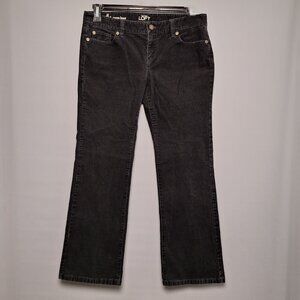 Women's Ann Taylor LOFT black Curvy Boot cut corduroy jeans pant sz 29/ 8 Petite
